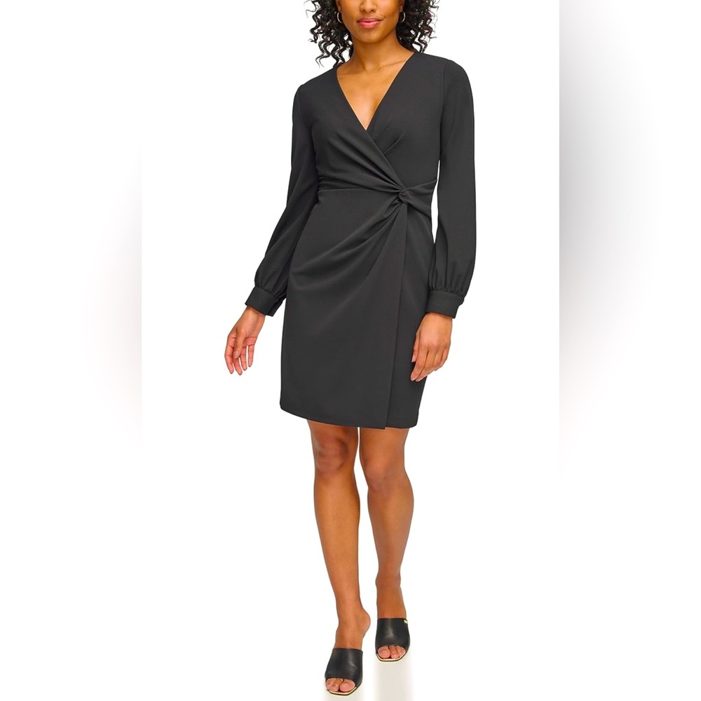 DKNY Women's Long Sleeve Wear to Work Side Knot